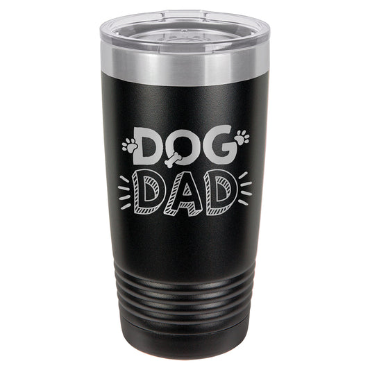 Dog Dad Black Tumbler & Lid